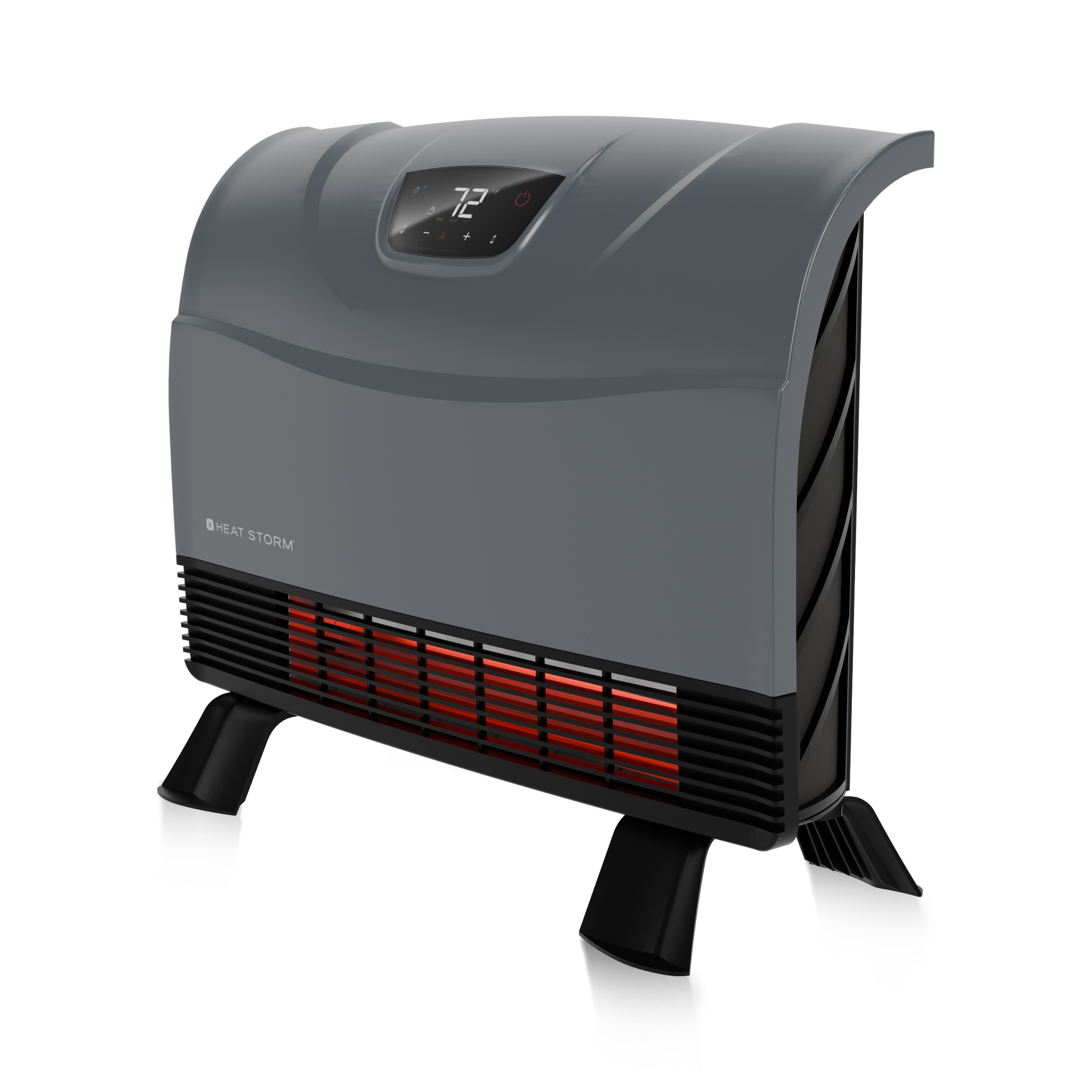 HeatStorm, Phoenix 1500 Watt Infrared Floor/Wall Heater Gray, Heat Type Infrared, Heat Output 5200 Btu/hour, Model# A-1500-PHXG